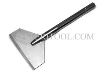 #10380 - 5"(125mm) Stainless Steel Chisel. 17-4PH SHAFT / 316SS BLADE, 11"(275mm) OAL. chisel, stainless steel